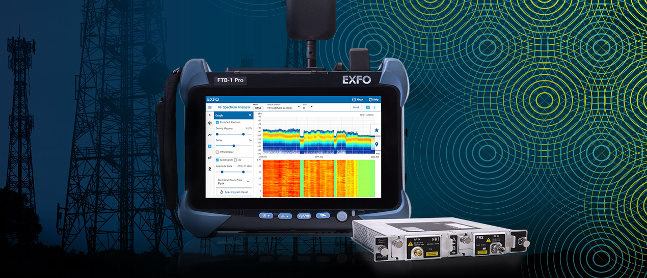 L'analyseur de spectre de radiofréquences 5GPro Spectrum Analyzer d'EXFO