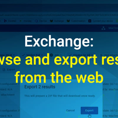 EXFO Exchange - Browse and export results from the web