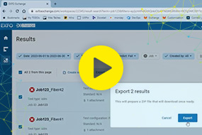 EXFO Exchange - Browse and export results from the web
