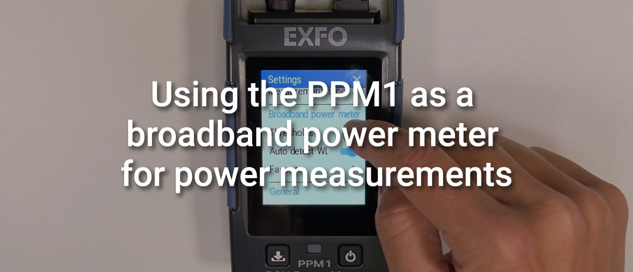 How to use the PPM1 as a broadband power meter for power measurements