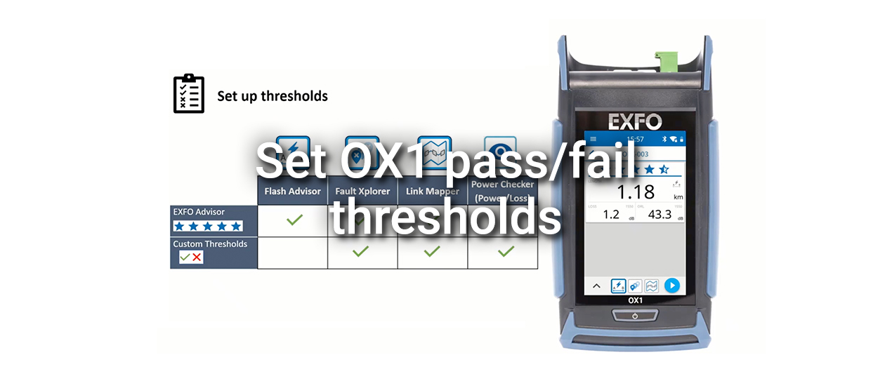 Set OX1 pass/fail thresholds