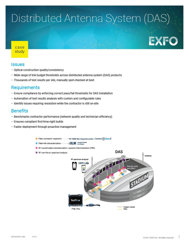 Distributed antenna system (DAS) | Success story | EXFO