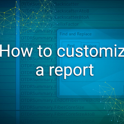 How to customize a report
