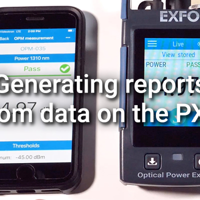 Generating reports from data on the PX1