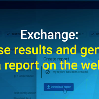 EXFO Exchange - Browse results and generate a report on the web