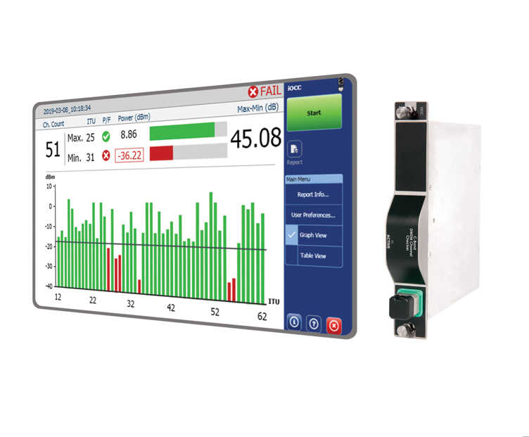FTBx-5205 - Verificador simple de canal de Multiplexación por División de Longitud de Onda Densa (DWDM)