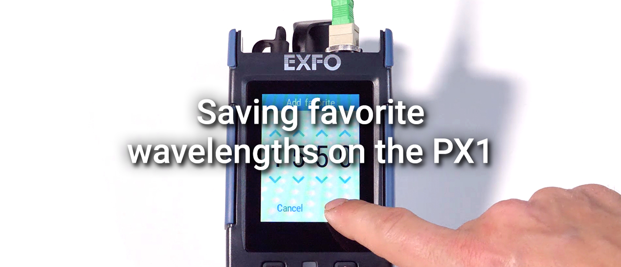 Saving favorite wavelengths on the PX1