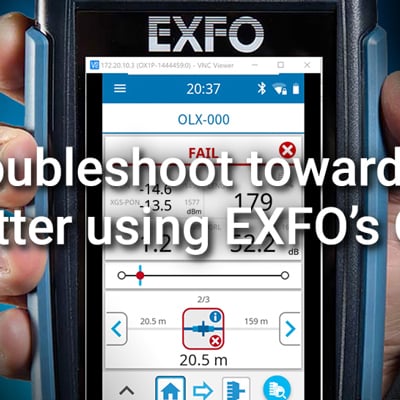 Troubleshoot towards a splitter using EXFO’s OX1