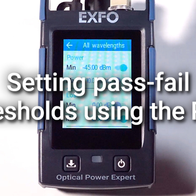 Setting pass-fail thresholds using the PX1