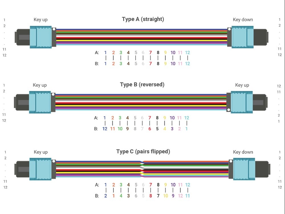 3 MPO connectors cable type