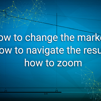 How to change the markers, how to navigate the results, how to zoom