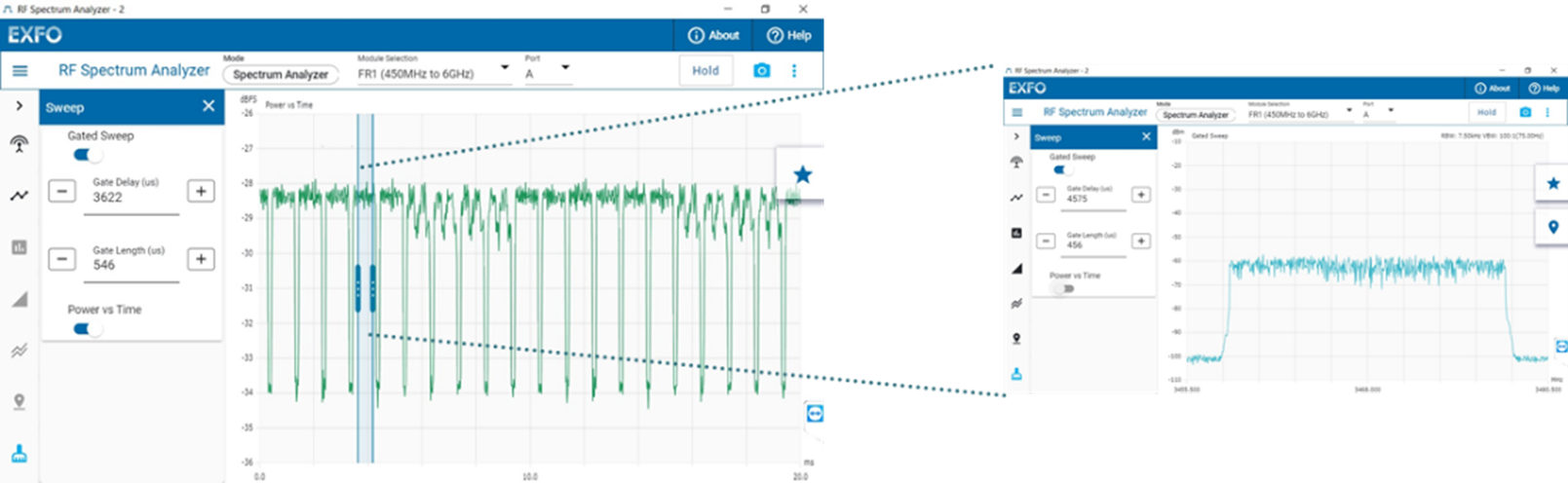 New TDD gated-sweep and patent-pending TDD sync on the 5GPro  Spectrum Analyzer (version 1.2)