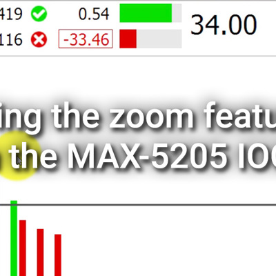Using the zoom feature on the MAX-5205 IOCC